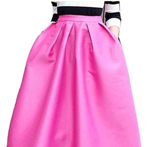 Women’s High Waisted Pleated A line skirt.